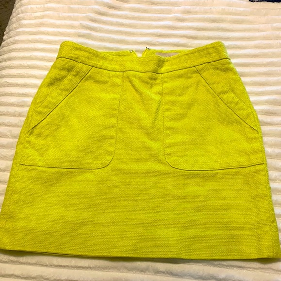 LOFT PETITE MINI SKIRT yellow/greenish - Picture 1 of 9